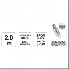 75649 FALA Furtun de dus, 2.0 m, cromat..